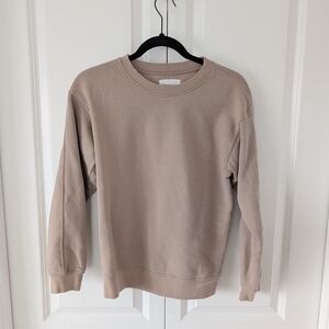 Parachute 100% Organic Cotton Crewneck Sweatshirt in Beige/Tan